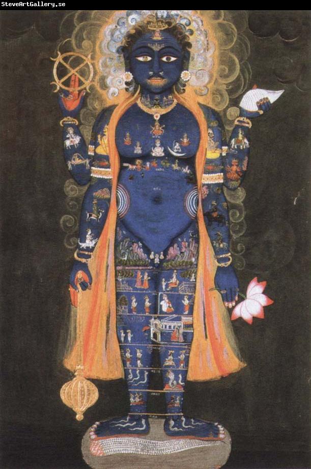 Ambrogio Lorenzetti vishnu visvarupa,preserver of the universe,represnted as the whole world